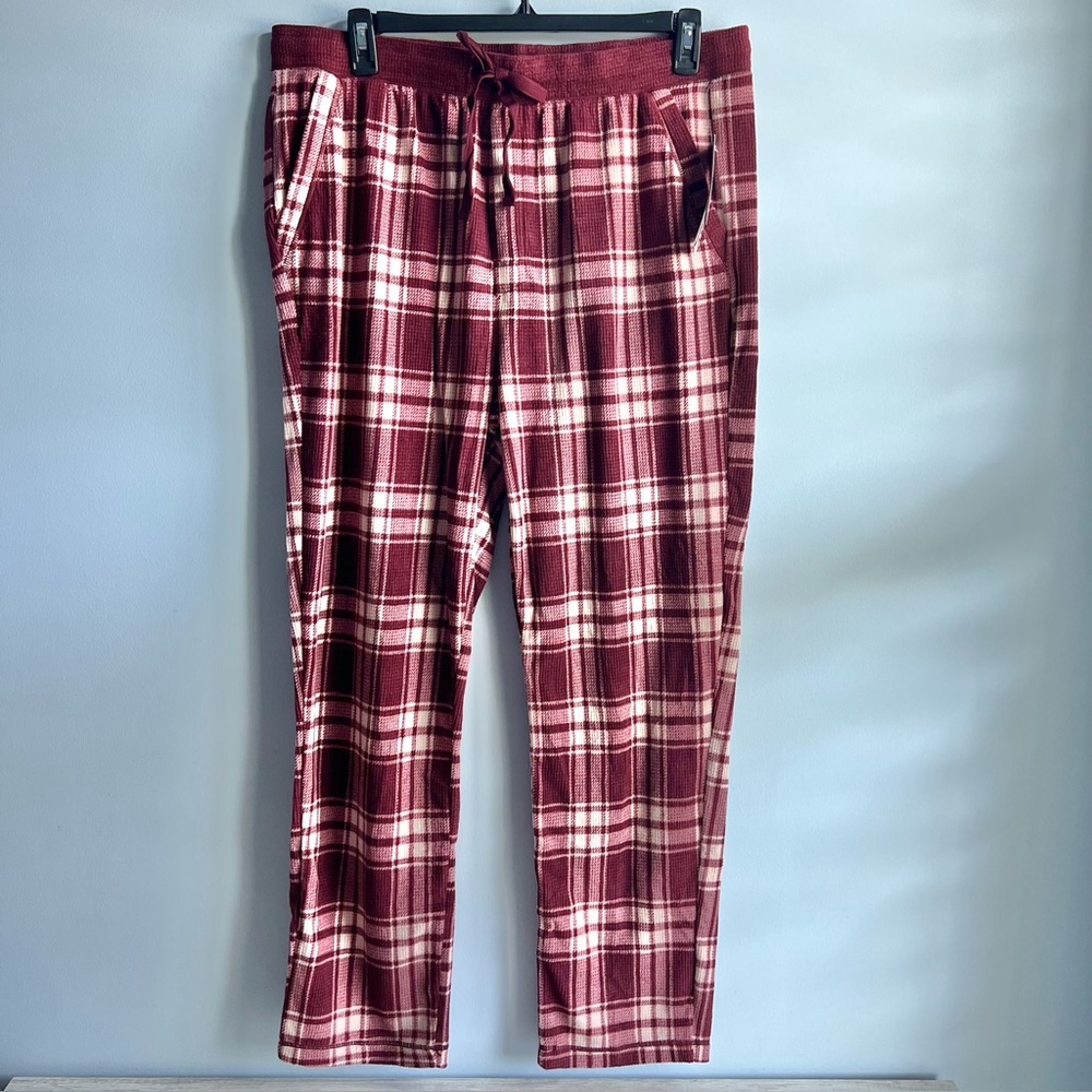 32 Degrees Men's Tapered Twill Plaid Pajama Pants Size XL